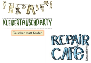 Logos Repaircafe und Kleidertausch