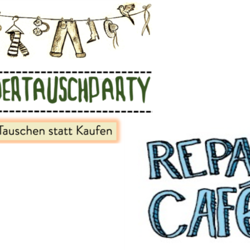 Logos Repaircafe und Kleidertausch